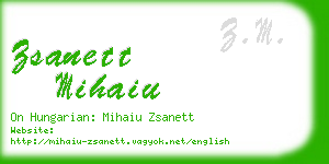 zsanett mihaiu business card